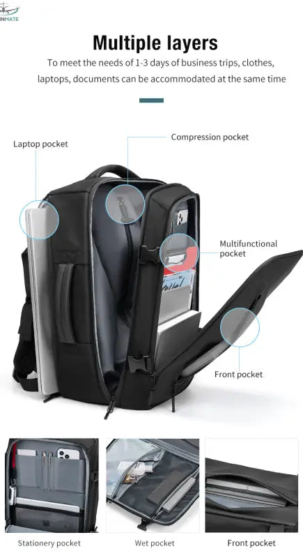 Format Sac à Dos Airline Noir