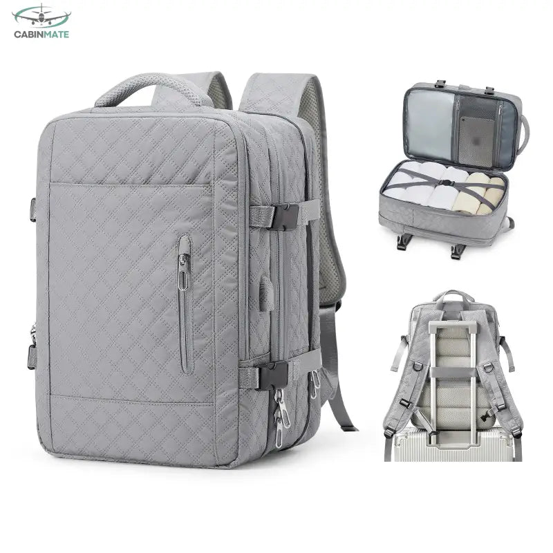 Sac à Dos Cabine Avion 45x36x20 - Voyager Smart Gris