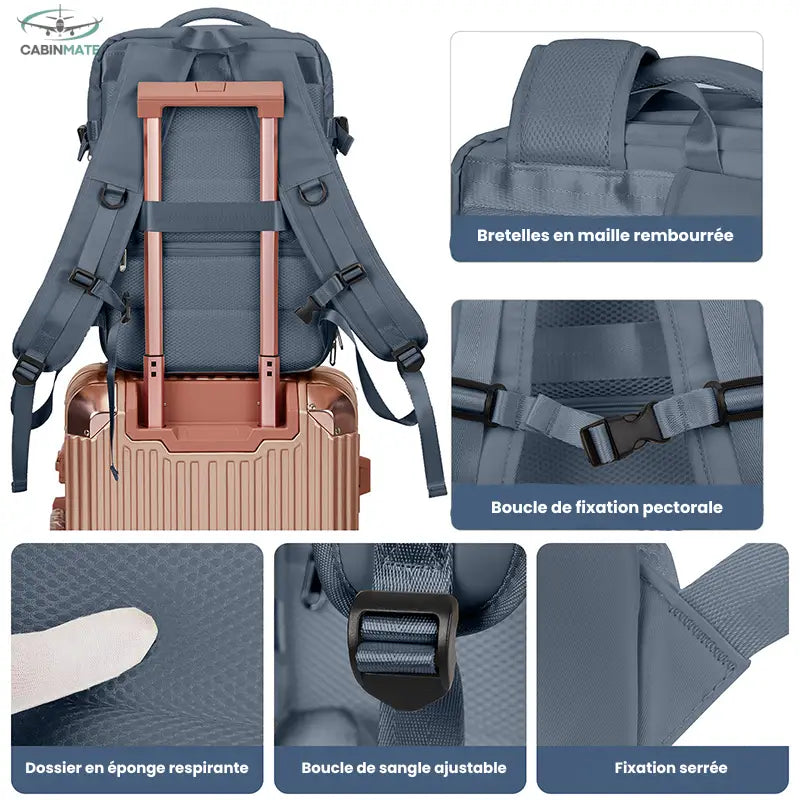 Sac à Dos de Voyage en Cabine 45x36x20