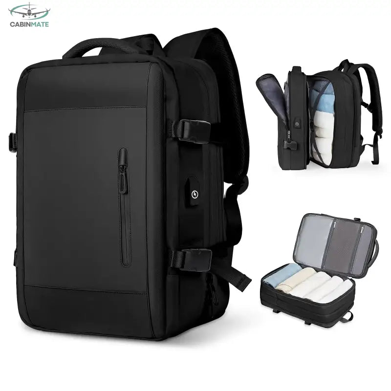 Sac à Dos de Voyage en Cabine 45x36x20 Noir