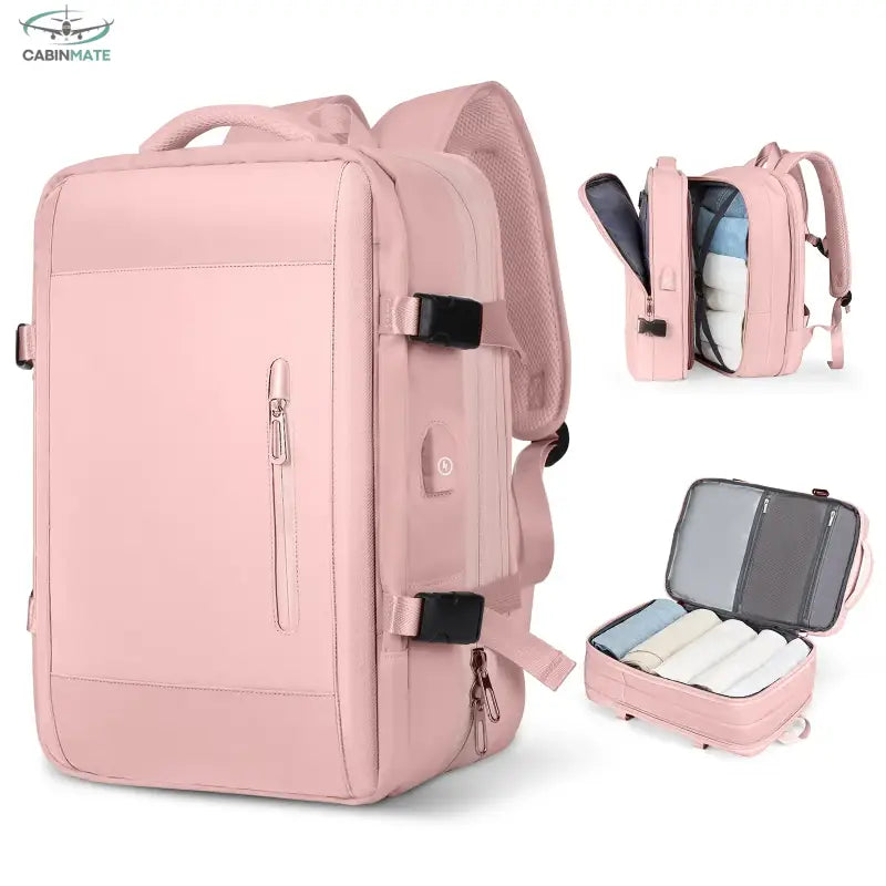Sac à Dos de Voyage en Cabine 45x36x20 Rose