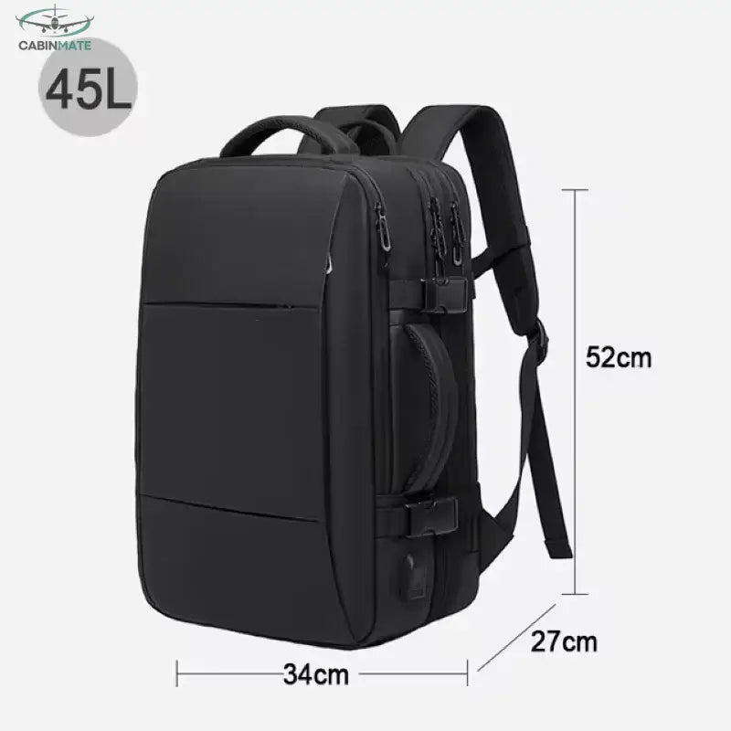 Sac à Dos de Voyage Étanche Noir