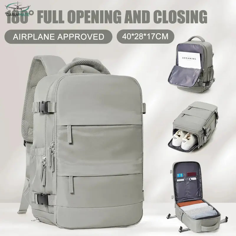 Sac de Voyage Cabine 40x30x20 - Parfait Compagnon de Voyage Gris