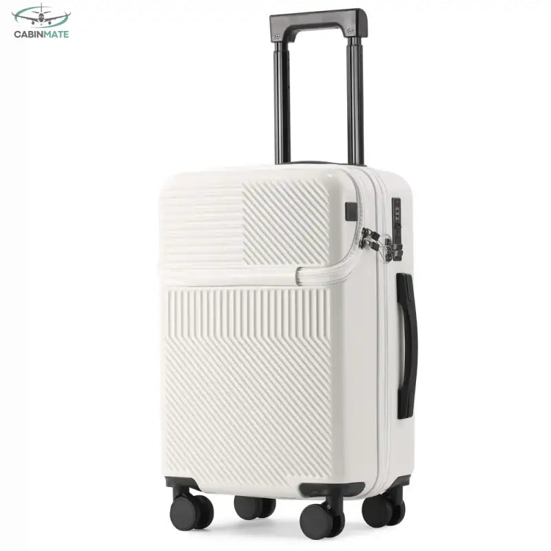 Valise Cabine Taille 55x35x25 - Voyager avec Style Blanc