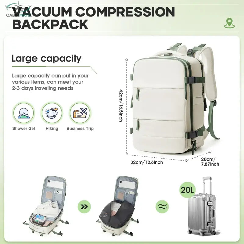 Airbag Sac à Dos Sous Vide SmartPack Beige