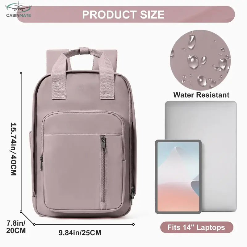 Bagage Cabine 40x20x25 Sac à Dos de Voyage Rose