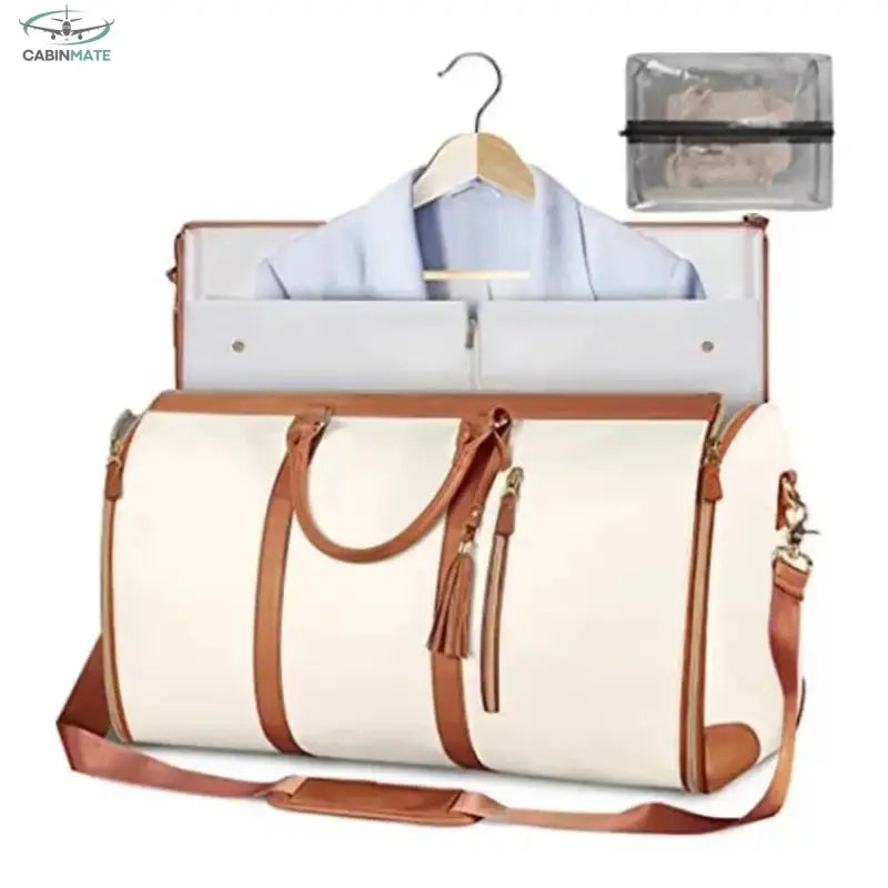 Cabas de Voyage en Bagage Cabine Beige