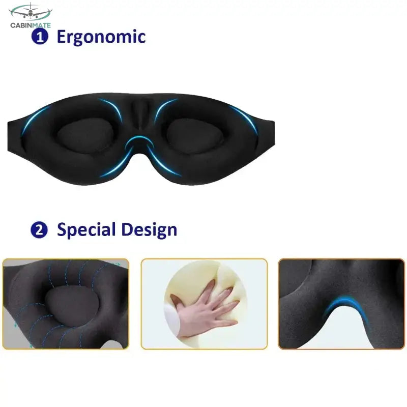 Masque de nuit du sommeil optimal Noir