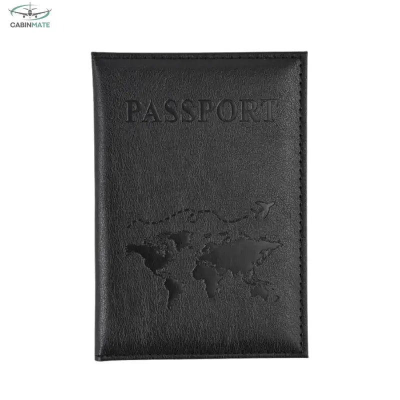 Protège passeport cuir Noir