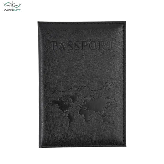 Protège passeport cuir Noir