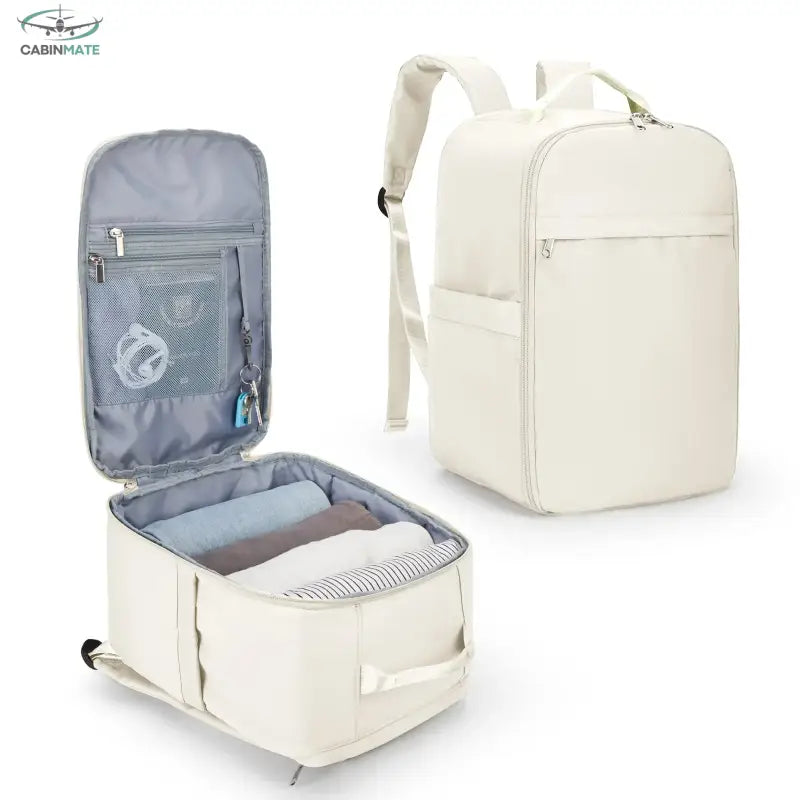 Sac à dos cabine 40x20x25 - Voyagez léger et stylé Beige