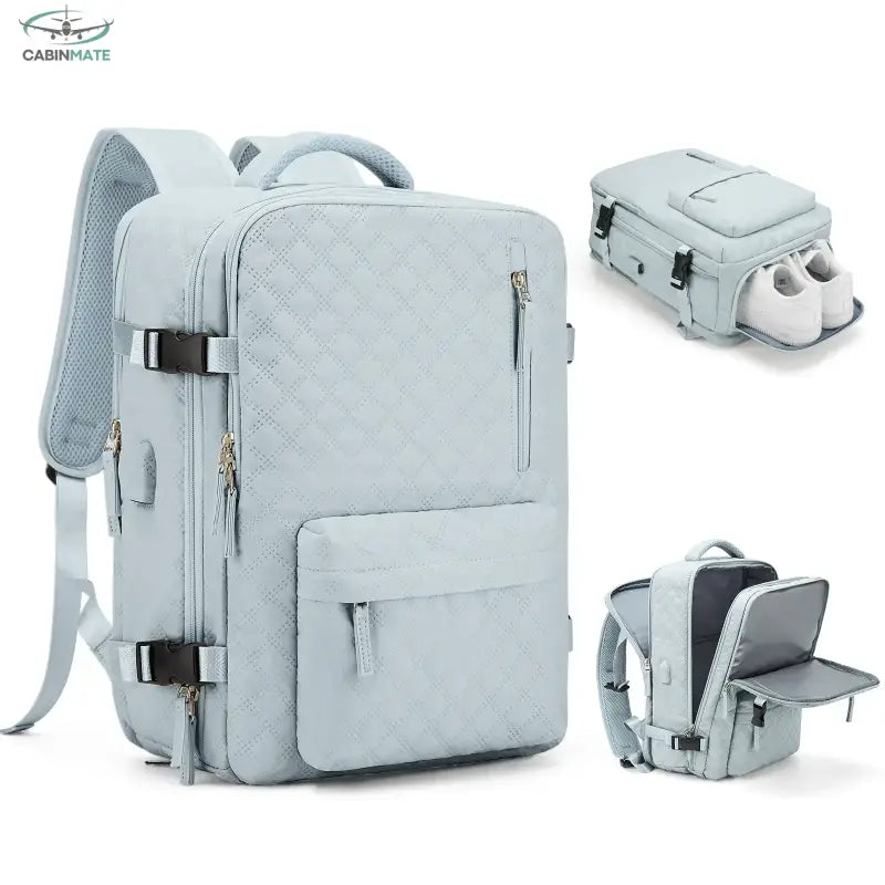 Sac à Dos Cabine Avion 40x30x20 - Voyagez Léger & Malin Bleu