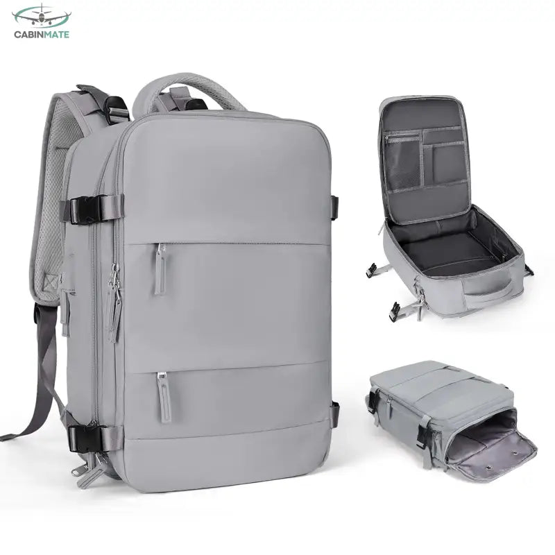 Sac à Dos de Cabine Avion avec Port USB Gris