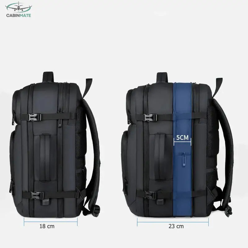 Sac à Dos de Voyage Cabine Avion. Noir