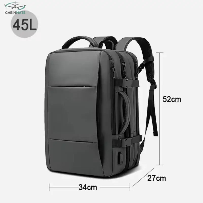 Sac à Dos de Voyage Étanche Gris