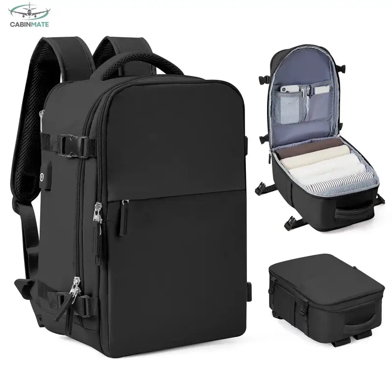 Sac de Voyage Cabine 40x20x25 - Édition Voyageurs Noir