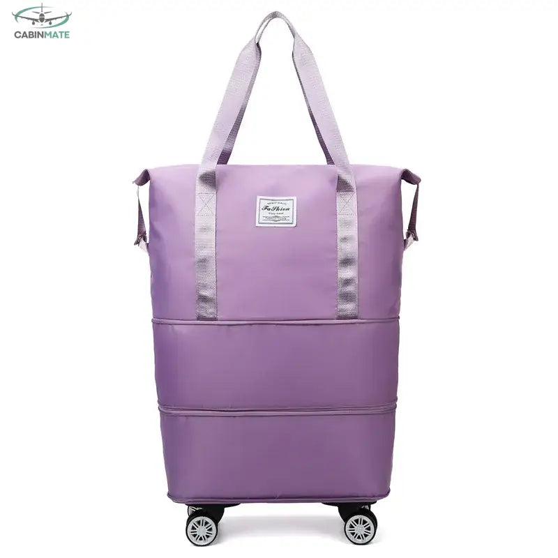Valise Cabine en Tissu de Qualité Mauve
