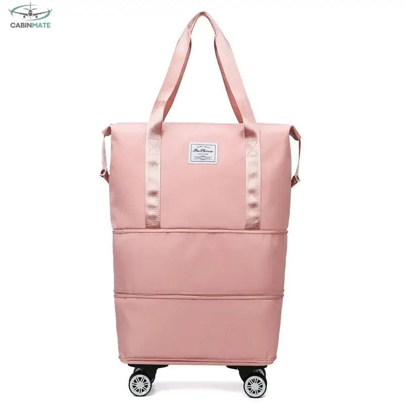 Valise Cabine en Tissu de Qualité Rose