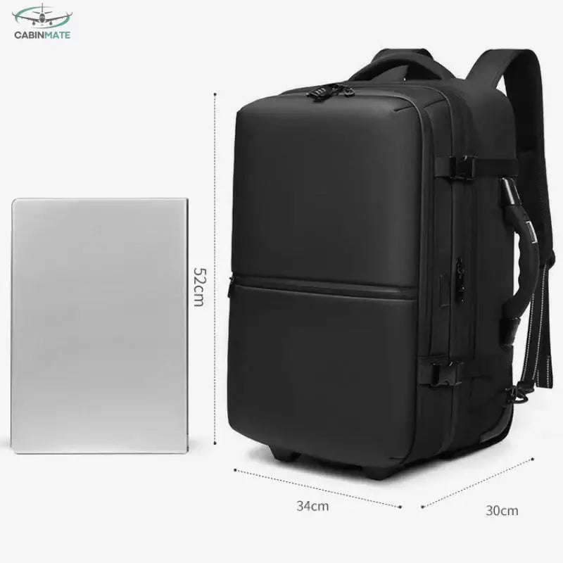 Valise Cabine Sac A Dos à Roulettes Noir