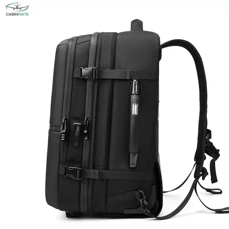 Valise Cabine Sac A Dos à Roulettes Noir